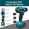 Cordless Heat Gun for Makita 18v Battery, 350W 122℉-1022℉ Fast Heating Soldering Hot Air Gun with LCD Digital Display for Shrink Tubing, PVC Wrap, Crafts, Car Wiring (No Battery)