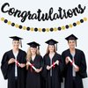 BEISHIDA Black Congratulations Banner(NO-DIY),2024 Graduation Banners, Grad Congrats Class of 2024 Party Supplies,Garland for Congratulation Graduation,Wedding,Retirement Party Decor
