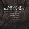 GOO GOO Clip in Hair Extensions Real Human Hair, 14inch 150g 9Pcs, 2 Dark Brown, Remy Human Hair Extensions Clip ins for Women, Natural Human Hair