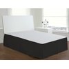 Fresh Ideas Bedding Tailored Bedskirt, Classic 14” Drop Length, Pleated Styling, Twin, Black