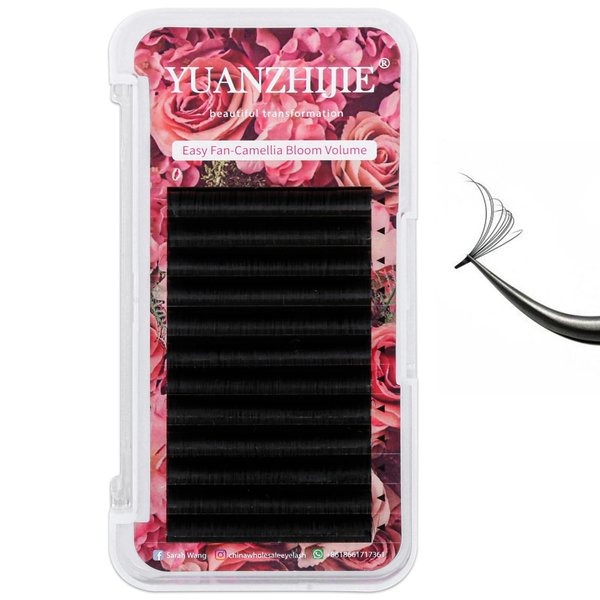 Eyelash Extension 0.07 C Curl 15mm 12 Rows Easy Fan Volume Lashes 2D-10D Volume Lash Extensions Self Fanning Lashes Extension Professional For Salon By MASSCAKU(15mm 14-15-16)