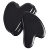 Mndrlin Natural Black Obsidian Crystal Jade Gua Sha Scraping Facial Massage Tool, Stone Scraping Scraper Board for SPA Women Men