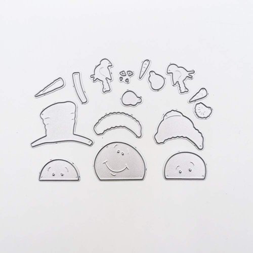 Snowman Bird Cutting Dies for Card Making,Little Girl Metal Die Cuts Embossing Stencil for Scrapbooking DIY Album Paper Cards Art Craft