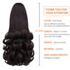 HSPCYGG Dark Brown Ponytail Extensions Fake Claw Clip Ponytails Synthetic Hair Extension 12" Wavy 3.8 OZ Curly Hairpieces Women Wig Yaki Fluffy¬ Tangled