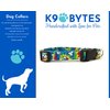 K9 Bytes Rainbow Tie Dye Bones & Paws Soft Adjustable Dog Collar with Quick Release Buckle Small.