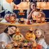 RoundFunny 20 Pcs Halloween Stuffed Animals Bears Bulk 4.5 Inch Mini Plush Bears with Halloween T-Shirt and Jack O Lantern Mini Bear Toys for Kids Halloween Party Favors Trick or Treat Supply
