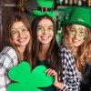 10 Sheets St. Patrick's Day Face Tattoos Stickers, Shamrock Temporary Tattoos for Women Men Green Lucky Clover Stickers Decals for Irish Parade Saint Patrick's Day Party Favors Kids Body Decorations