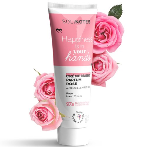 Solinotes Cherry Blossom Hand Cream For Women - Intense Nourishing And Repairing Hand Lotion for Dry and Damaged Hands | Organic Shea Butter | 97.8% Natural Ingredients - 1 fl.oz