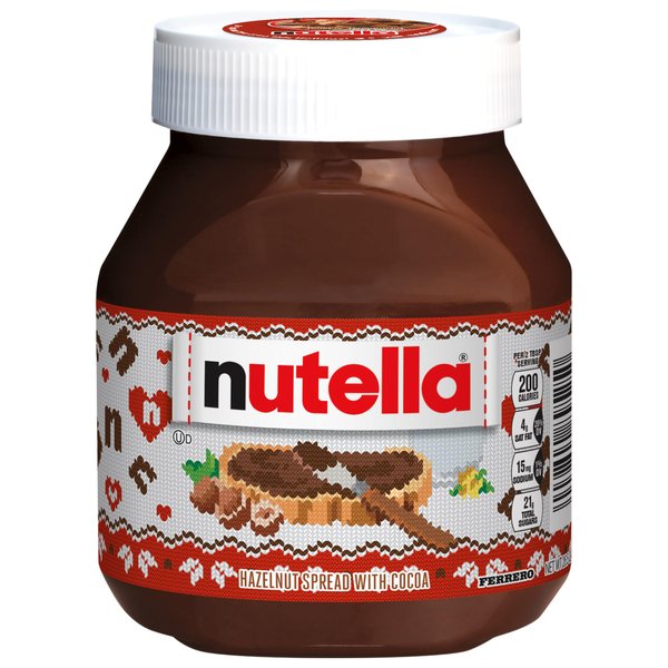 Nutella Hazelnut Spread With Cocoa For Breakfast, 26.5 Oz Jar, Holiday Baking And Desserts - packaging may vary