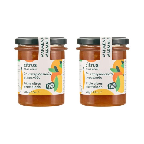 Citrus Chios - Orange Marmalade with Bitter Orange & Grapefruit - Handmade in Greece, Vegan & Gluten Free, (8.8 Ounce, 250g Grams, 2-pack)