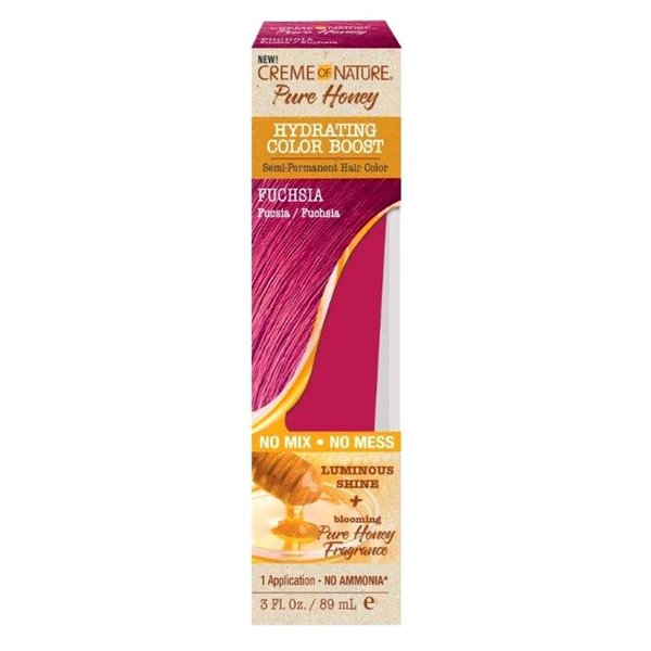 Creme Of Nature Pure Honey Hydrating Color Boost, Fuchsia, 3 Fl Oz