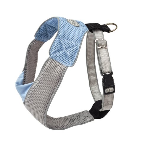 Doggles V Mesh Dog Harness, Blue/Gray, XX Small