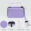 Hard Case Compatible with Analogue Pocket Handheld Game Console, Portable Mini Game Player Storage Bag for Video Games Cards, Charging Cable and Accessories (Box Only)-Purple