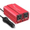 LVYUAN 500W Power Inverter DC 12V to 110V AC Car Inverter Converter with 3.1A Dual USB Car Adapter Red