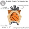 Big Dot of Happiness Nothin’ but Net - Basketball - Table Decorations - Baby Shower or Birthday Party Fold and Flare Centerpieces - 10 Count