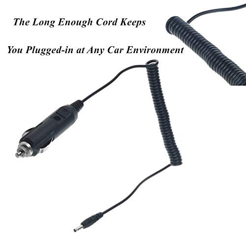 SLLEA Car DC Adapter for Craig CTFT751 CTFT751tk 10.1 Swivel Portable DVD CD Player CTFT751 TK Auto Vehicle Boat RV Camper Cigarette Lighter Plug Power Supply Cord Cable Charger PSU
