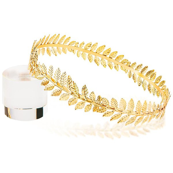 Tihebax Laurel Wreath Crown Roman Emperor Crown Gold Leaf Headband Gold Headpiece Goddess Headpiece Greek Crown for Men Greek Crown Roman Costume Accessory for Women Men