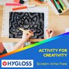 Hygloss Products Fun, Black Matte Scratch Art Set for Kids, Kit Includes 50 Silver Holographic Papers, 8.5 x 11 Inches and 10 Wooden Stylus Sticks