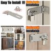 Alise Hasp Lock with Padlock,Door Hinge Lock Padlock,Clasp Hasp Latch Hinges Lock for Doors,4 Inch SUS 304 Stainless Steel Chest Latches Set,Brushed Finish,MST009-LS