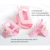 Checkered Hair Claw Clips,Pack of 3,Vintage Pink/White Checkered Claw Clips Cellulose Acetate Banana Clips,Nonslip Hair Clamp for Women Girls (Pink)