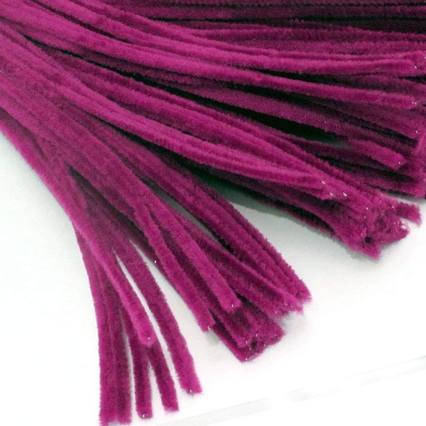The Crafts Outlet Chenille Stems, Pipe Cleaner, 12-inch (30-cm), 25-pc, Fuchsia