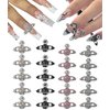 dreamynini Planet Nail Charms 20Pcs for Acrylic Nails Y2K 3D Rhinestones Gems Silver Diamond Jewelry Kawaii DIY Art Decoration Supplies Girls and Women (Pink,Silver,Black,Galaxy)