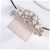 Didiseaon Bridesmaid Hair Accessories Rhinestone Barrettes Bridal Headpiece Bridal Hair Comb Pearl Hair Accessories Bride Hair Comb Women Hair Comb Tiara Women's Hair Dryer Wedding