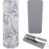 Shappy 2 Pieces Flat Iron Case Heat Resistant Travel Bag Curling Iron Organizers and Storage Neoprene Straightener Holder and Silicone Hot Hair Tools Travel Bag(Marble Style)