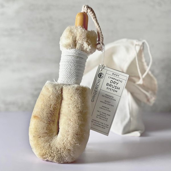 Ginger Chi Dry Brush for Skin, Dry Brushes for Body - Natural Bristle Brush for Dry Brushing Skin (Jute Dry Brush)