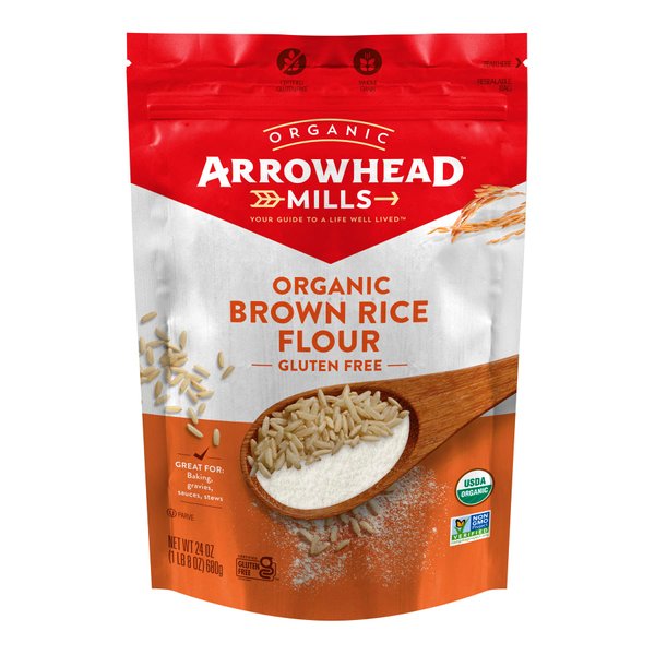 Arrowhead Mills Organic Brown Rice Flour, Gluten Free, 24 oz