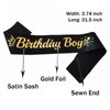 LXYXUUN Birthday Boy Sash Black, Gold Foil Birthday Sash for Boy Funny Birthday Party Decorations, 10th 11th 15th 16th 18th Bday Sash Gift Ideas