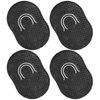 4-Pack Pocket Palm Combs – Versatile Shampoo and Massage Hair Brush Combs, Scalp Massager, Wave Brush for All Hair Types, Portable, Durable (Black)