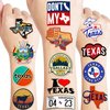 Texas State Map Flag Pride Stickers Temporary Tattoos Themed Birthday Party Decorations Favors Supplies Decor (80 PCS) Cute USA Houston Tattoo Sticker Gifts for Kids Boys Girls School Prizes Carnival