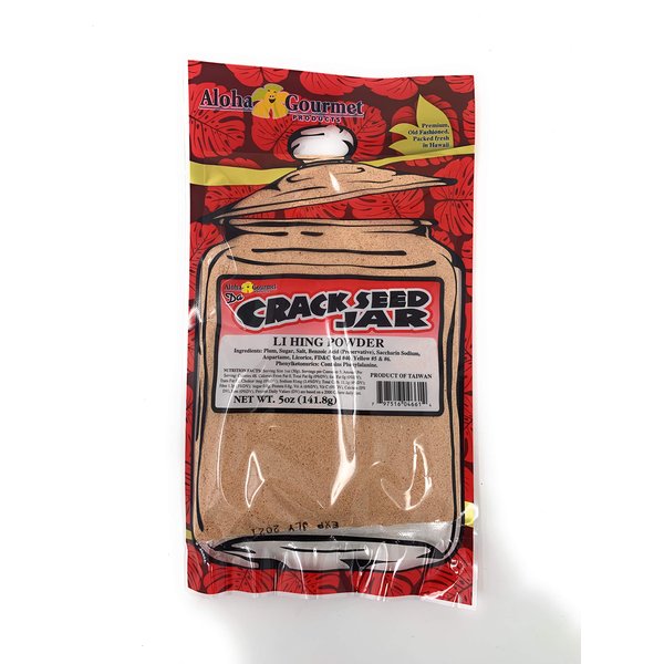 Aloha Gourmet Li Hing Powder By Da Crack Seed Jar 5 Oz