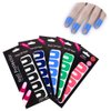 WEILUSI 50pcs Nail Polish Protector for Fingers U-Shape Tape Polish Guards Nail Art Plastic Peel Off Sticker Cuticle Protectors Disposable 5 Sheets