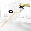 Hibbent Universal Toilet Tank Flush Lever Replacement, Toilet Handle Replacement Trip Levers with Stainless Steel Flapper Chains for Most Side Mount Toilets,Toilet Repair Handle,Shiny Gold