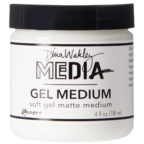 Ranger Dina Wakley Media Gel Medium 4oz Jar, Matte Finish