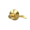 Schlage F40 V ACC 605 Accent Door Lever, Bed & Bath Privacy Lock, Bright Brass