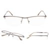 LUR READING GLASSES 3 pack Half-Rim Metal Readers (Gunmetal)