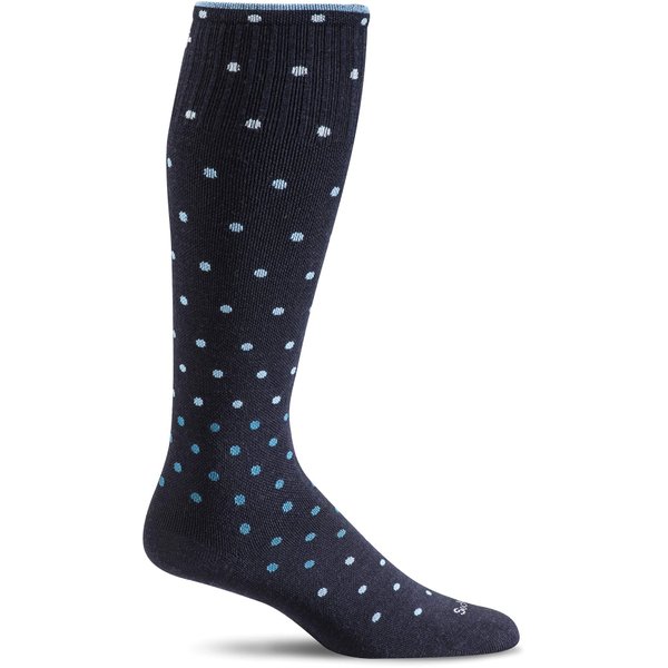 Sockwell Women's On the Spot Moderate Graduated Compression Sock, Navy - M/L