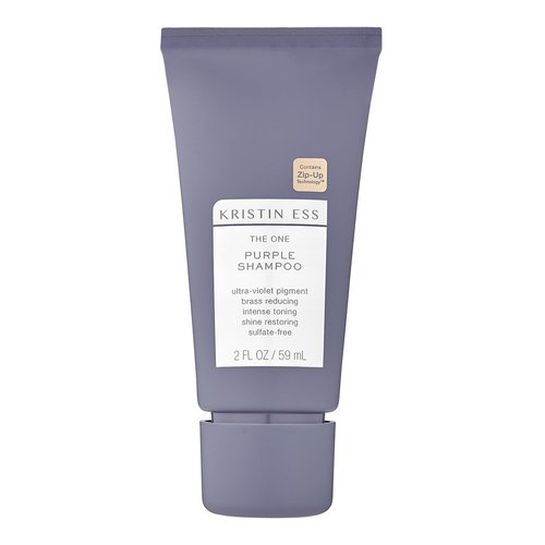 Kristin Ess Hair The One Purple Shampoo Mini Travel Size - Toning for Blonde Hair - Neutralizes Brass + Yellow Tones, Shine Restoring, Sulfate, Silicone and Paraben Free, Color Safe + TSA-Approved