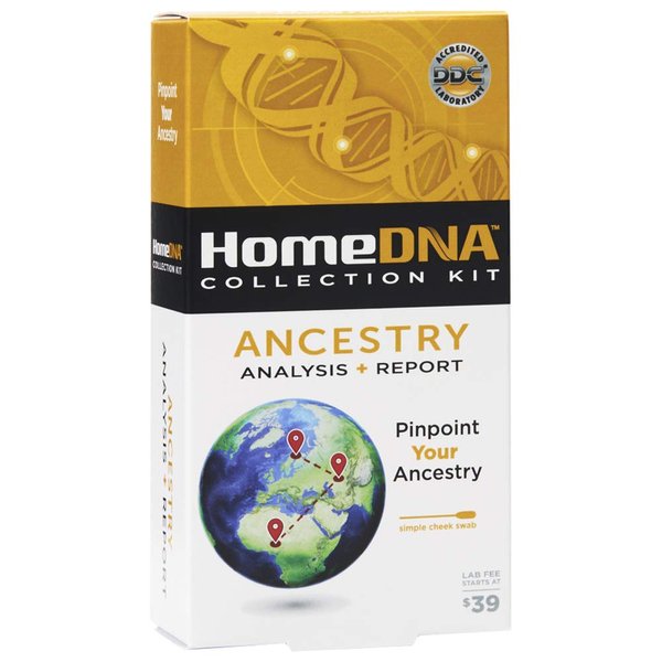 HomeDNA Ancestry Analysis + Report | Choose The Test That's Right for You | at-Home DNA Test Kit | Lab Fees NOT Included | Kit ONLY
