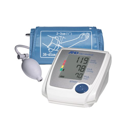 A&D Medical Blood Pressure Monitor for Home Use - UA-705VL, Large Cuff (14.2-17.7"/36cm-45cm), Easy to Use, 30 Reading Memory, Snapshot Averaging, Systolic & Diastolic Reading, Portable, 1 AA Battery