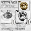 U-Shinein 2x12ml Metallic Mirror Painting Gel Nail Polish, Ultra Mirror Silver & Gold Metal Painted Drawing Gel with Build in Thin Brush, Chrome Gel Polish Nail Art Gel Liner Soak Off DIY Nail Art