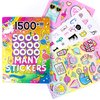 Just My Style® 1500 Sticker Book by Horizon Group USA, Fun Craft Stickers, Cute Gifts for Girls Kids Teens Adults