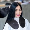 yarlung Hair Cutting Collar Cape, Silicone Hair Cutting Guide Cape for Hair Styling, Salon Hairdressing, Barber Shop, Weighted Neck Wrap, Black