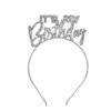 RhinestoneSash Birthday Tiara and Sash for Women - SET OF 2: Silver Sparkle Its My Birthday Headband and Sash - Birthday Gifts for Women, Birthday Party Decorations - HBSash(ItMyBdy) SLV