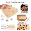 Palksky Air Fryer Paper Liners Disposable - 100Pcs Parchment Paper Square, Water-proof, Oil-proof, Non-stick, Free of Bleach for Microwave, Airfryer Accessories (6.3 Inch)