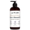 BARE BOTANICS Pure Sweet Almond Oil 16oz | 100% Pure & Cold Pressed Almond Oil for Hair & Dry Skin | Sweet Almond Body Oil for Massage | Vegan Cruelty-Free and GMO-Free