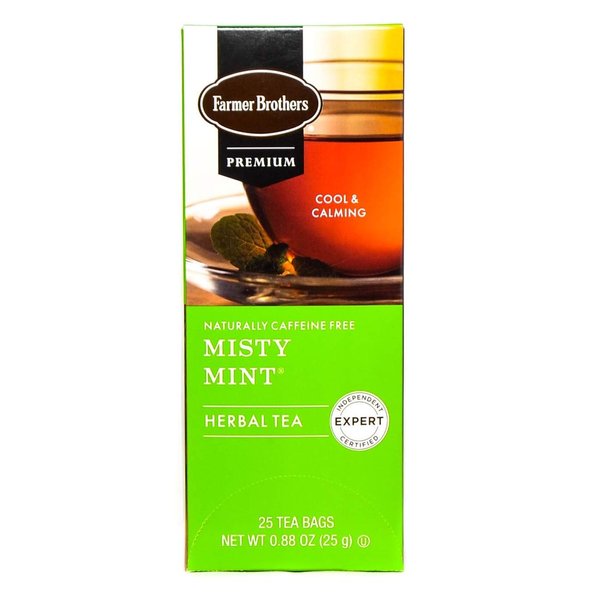 Farmer Brothers Misty Mint Herbal Tea Tea- 25 bags Caffeine Free by Farmer Brothers